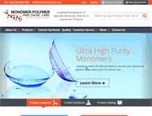 Tablet Screenshot of monomerpolymer.com